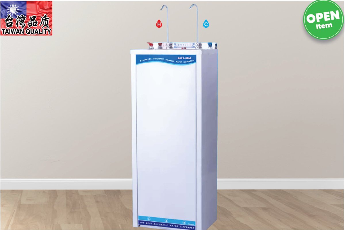 Stainless Steel Water Cooler — Hot & Cold (2 Faucets)